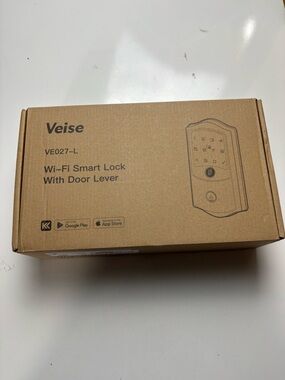 Veise VE027-L Wi‑Fi Smart Lock with Door Lever - Black